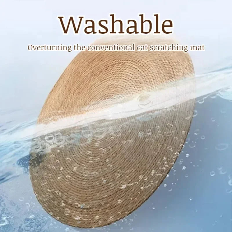 Boho-Inspired Rattan Cat Mat – Dual-Purpose Scratching Pad & Cozy Lounger