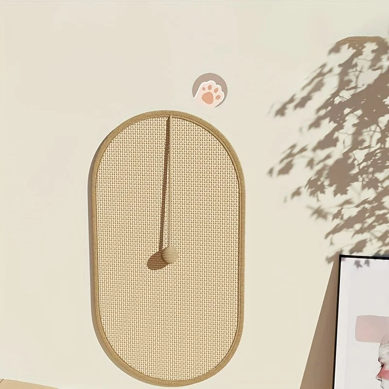 WhimsyWoven Sisal Cat Scratching Mat – Rustic Charm & Playful Delight for Your Feline Friend