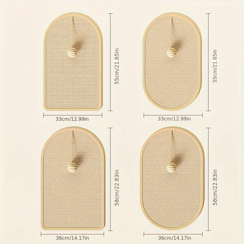 WhimsyWoven Sisal Cat Scratching Mat – Rustic Charm & Playful Delight for Your Feline Friend